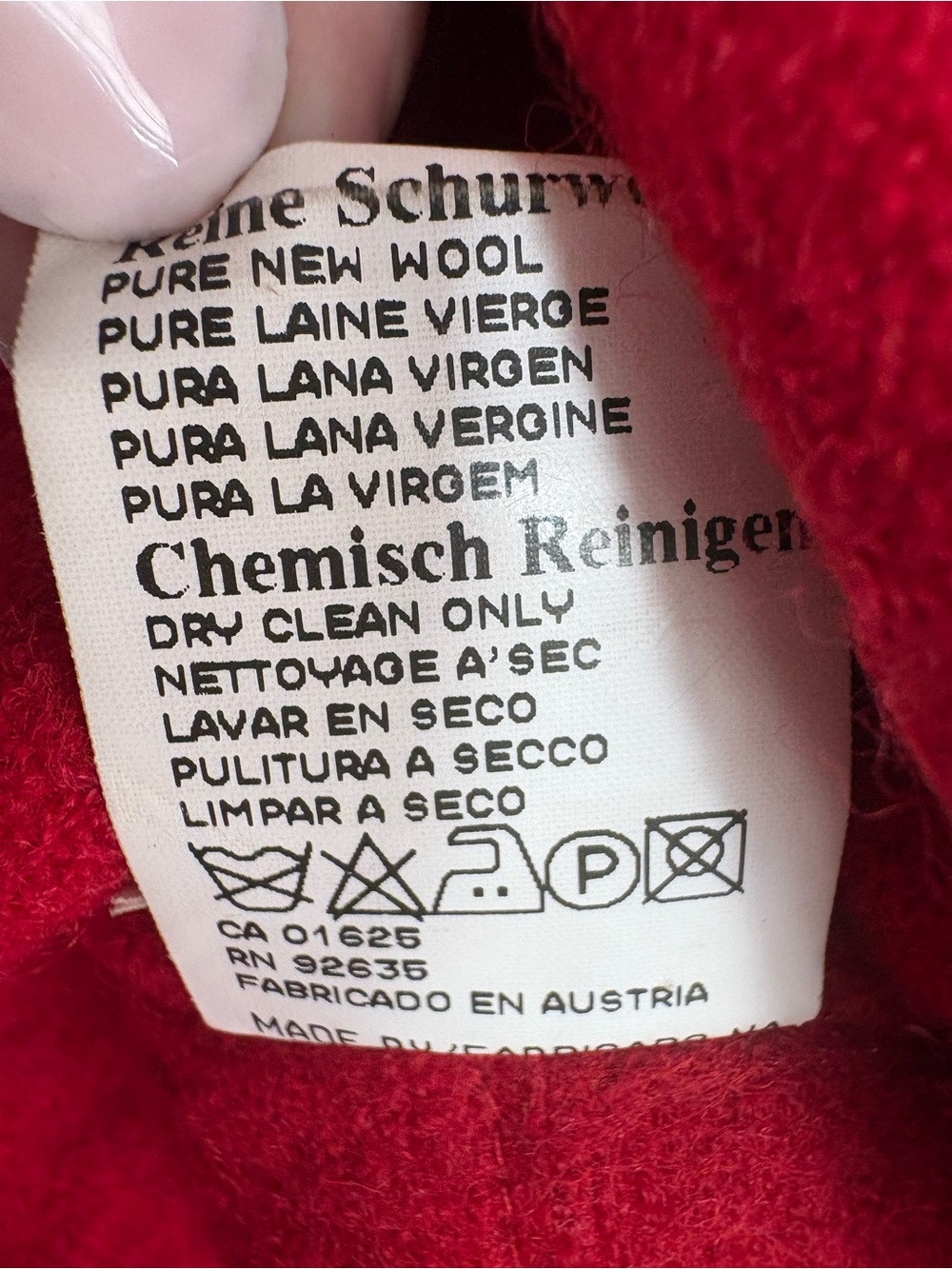 GEISSWEIN Boiled Wool VINTAGE Button-Front Coat/Jacket in Red Size 14 — SO NICE! - Picture 10 of 13